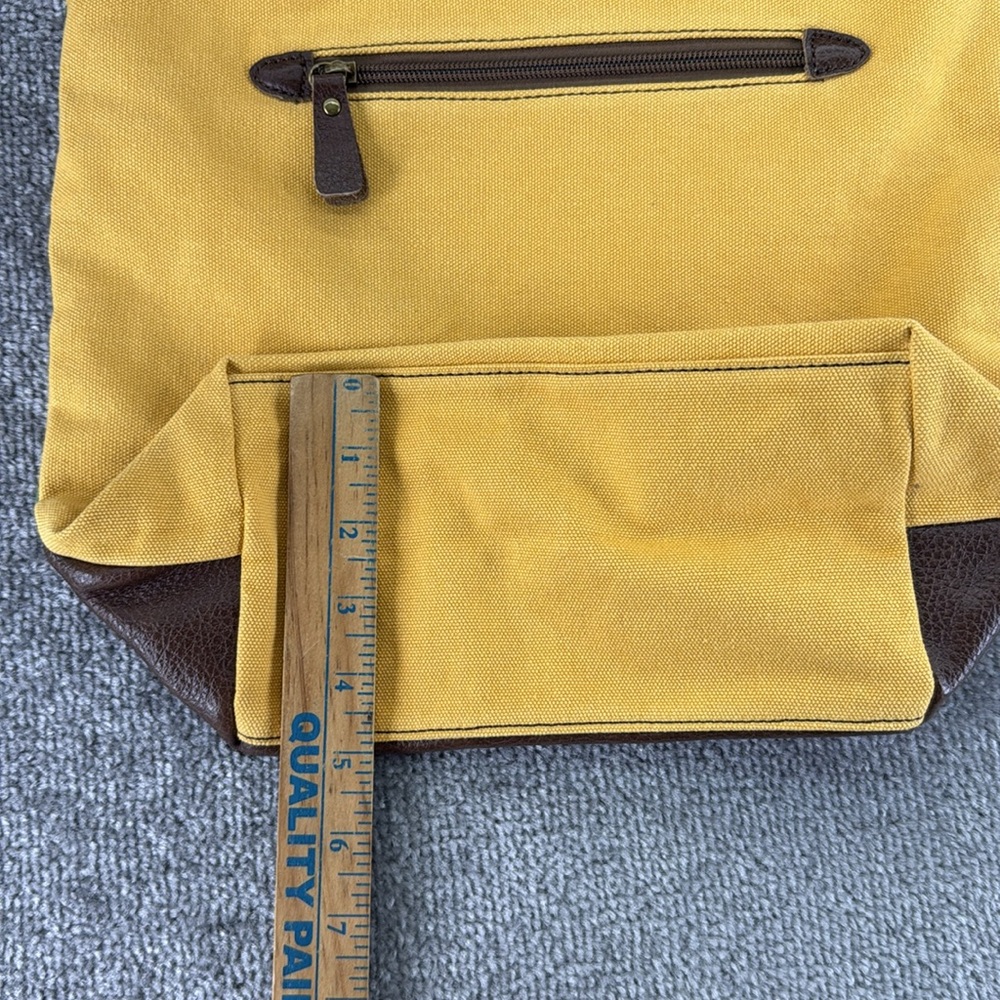 NWT Anngoti Yellow Canvas Leather Shoulder Crossbody Purse Bag Aztec Western - Picture 6 of 15